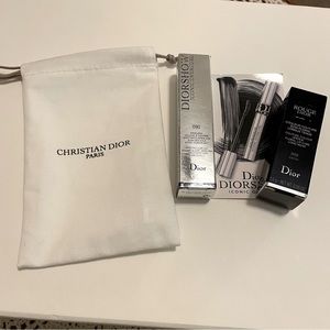 Dior Diorshow Mascara Iconic Overcurl & Rouge Dior Satin Lipstick 999 - Gift Bag